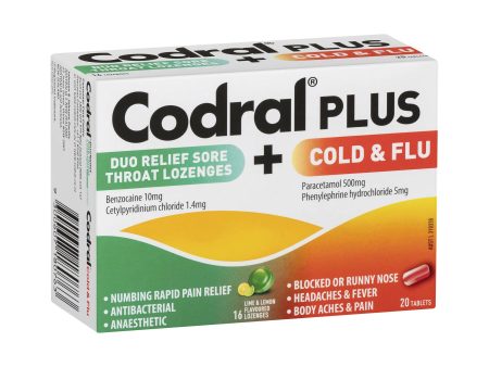 Codral Plus Duo Relief Sore Throat Lozenges + Cold & Flu Cheap