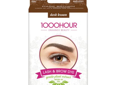 1000 Hour Plant Extract Lash & Brow Dye Brush-in Gel - Dark Brown For Cheap