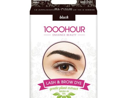 1000 Hour Plant Extract Lash & Brow Dye Brush-in Gel - Black Online Hot Sale